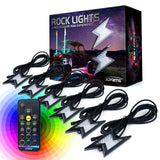 Xprite 6PC Z-Force Remote Control RGB LED Rock Lights
