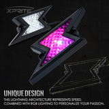 Xprite 8PC Z-Force Lightning LED RGB Bluetooth Rock Lights