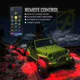 Xprite 6PC Z-Force Remote Control RGB LED Rock Lights