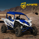 Xprite UTV Roll Bar Cage Side Mirrors with Clear Lens LED Spot Lights and Anti-Glare Mirrors