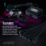 Xprite 6PC Victory Series Remote Control RGB LED Rock Lights