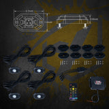 Xprite 4PC Victory Series Remote Control RGB LED Rock Lights