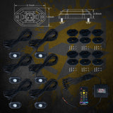 Xprite 6PC Victory Series Remote Control RGB LED Rock Lights