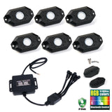 Xprite Victory Series 6PC Bluetooth Multi-Color RGB LED Rock Lights