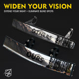 Xprite 17.5" Convex Rear Wide View Tempered Glass Mirror for UTVs with 1.75" Roll Bars