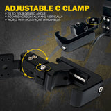 Xprite UTV Multi-Angle Side Mirrors with Clear Lens LED Spot Lights and Anti-Glare Mirrors
