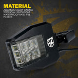 Xprite UTV Multi-Angle Side Mirrors with Smoke Lens LED Spot Lights and Anti-Glare Mirrors