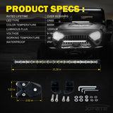 Xprite 26" 120W Ultra Thin Astro Series Flood Beam CREE LED Light Bar