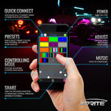 Xprite Victory Series 6PC Bluetooth Multi-Color RGB LED Rock Lights