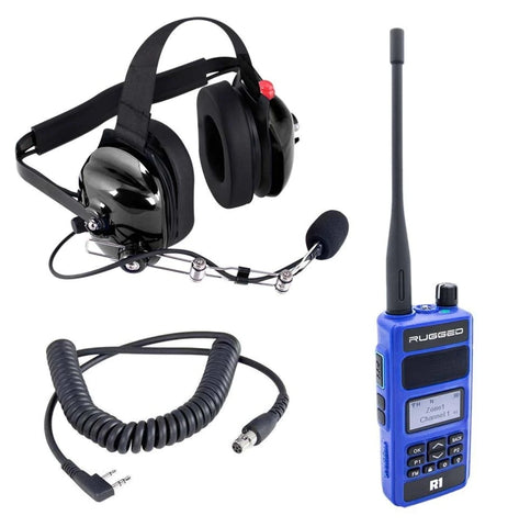 Crew Chief - H42 Spotter Headset and Rugged Handheld Radio Package