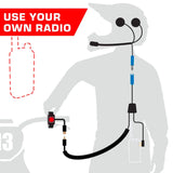 Moto Max Kit Without Radio - Includes Helmet Kit, Harness, and Handlebar Push-To-Talk