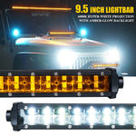 Xprite Sunrise Series 9.5" Double Row LED Light Bar with Amber Backlight