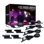 Xprite 4PC Z-Force Lightning LED RGB Bluetooth Rock Lights