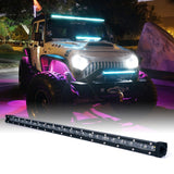 Xprite Aquatic Series 26" Single Row 120W LED Light Bar with Blue Backlight