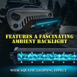 Xprite Aquatic Series 8" Double Row LED Light Bar with Blue Backlight