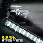 Xprite Aquatic Series 8" Double Row LED Light Bar with Blue Backlight