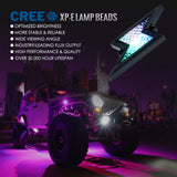 Xprite 4PC Z-Force Lightning LED RGB Bluetooth Rock Lights
