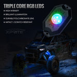 Xprite Victory Series 4PC Bluetooth Multi-Color RGB LED Rock Lights