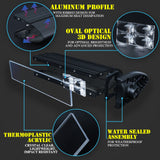 Xprite Aquatic Series 8" Double Row LED Light Bar with Blue Backlight