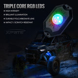 Xprite Victory Series 6PC Bluetooth Multi-Color RGB LED Rock Lights