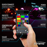 Xprite 6PC Z-Force Lightning LED RGB Bluetooth Rock Lights