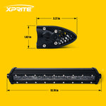 Xprite Sunrise Series 14" Double Row LED Light Bar with Amber Backlight