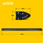 Xprite Sunrise Series 14" Double Row LED Light Bar with Amber Backlight