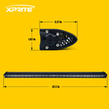 Xprite Sunrise Series 32" Double Row LED Light Bar with Amber Backlight