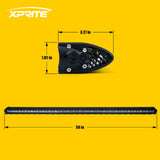 Xprite Sunrise Series 50" Double Row LED Light Bar with Amber Backlight