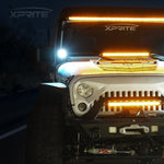 Xprite Sunrise Series 8" Double Row LED Light Bar with Amber Backlight