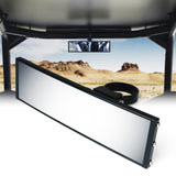 Xprite 9" Convex Rear View Tempered Glass Mirror for UTVs with 1.75" Roll Bars