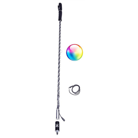 2 foot trail LED whip w/bluetooth control and quick release base (magnet)