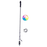 4 foot LED whip w/bluetooth control and quick release base (magnet)