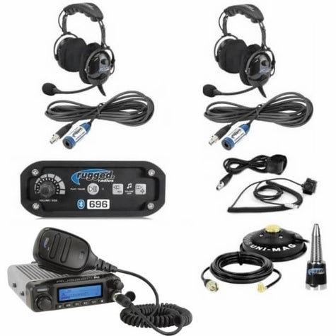 2 Person - 696 Gen1 Complete Communication Intercom System - with Ultimate Headsets