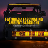 Xprite Sunrise Series 22" Single Row 100W LED Light Bar with Amber Backlight