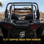 Xprite 17.5" Convex Rear Wide View Tempered Glass Mirror for UTVs with 1.75" Roll Bars