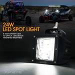 Xprite Sunrise Series 3" LED Spot Light with Amber Backlight - Set of 2 with Wiring Harness