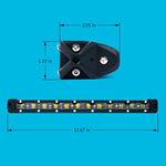 Xprite Aquatic Series 14" Single Row 60W LED Light Bar with Blue Backlight