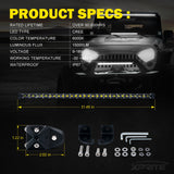 Xprite 32" 150W Ultra Thin Astro Series Flood Beam CREE LED Light Bar