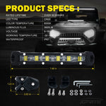 Xprite 8" 30W Ultra Thin Astro Series Flood Beam CREE LED Light Bar