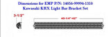 Teryx KRX 1000 Light Bar Brackets for a 40" Light Bar