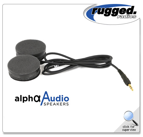 Velcro Mount AlphaAudio Speakers with 3.5mm Stereo Plug