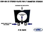 Can-Am X3 Stereo Plate for 3" Stereo or Gage