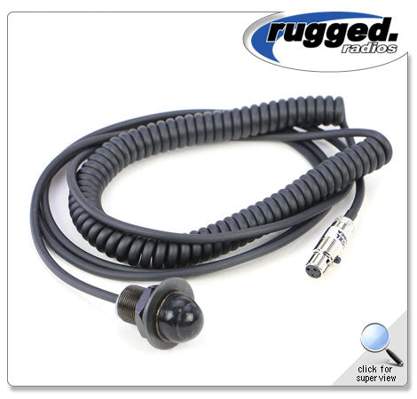 Hole Mount Coil Cord PTT for Intercom