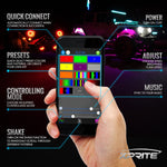 Xprite Victory Series 4PC Bluetooth Multi-Color RGB LED Rock Lights