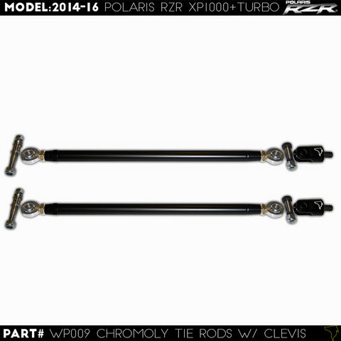 Polaris RZR XP1000 / Turbo Chromoly Heavy Duty Tie Rods (w/ Clevis) 2014-2019