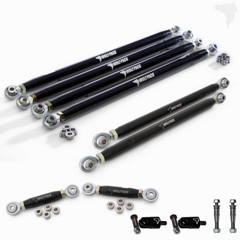 Aluminum XP1000/ XP1000 Turbo Radius Rods + Tie Rods + Down Links Sport Package (2017-18)