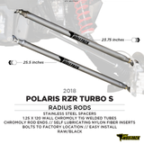 Polaris RZR XP1000 Turbo S Radius Rods Chromoly Heavy Duty 2018-2019
