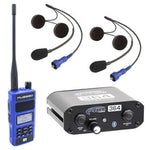 2 Person - 364 Communication Intercom Bundle with 2-Way Radio and Helmet Kits