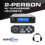 2 Person - 696 PLUS Complete Communication Intercom System - with ALPHA BASS Headsets